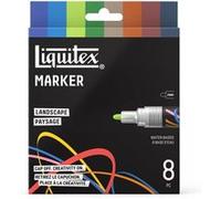 Marqueurs - Peinture acrylique - Couleurs paysage - Pointe ronde 2mm - Lot de 8 - Liquitex