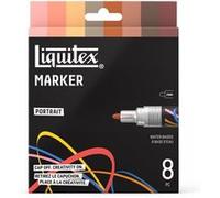 Marqueurs - Peinture acrylique - Couleurs portrait - Pointe ronde 2mm - Lot de 8 - Liquitex