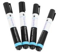 Marqueurs Permanents Topwrite Lot de 4 Pointe Fine Noirs Blanc / Noir