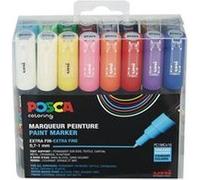 Posca Marqueurs PC-1MC – Pointe conique extra-fine 0,7–1 mm – Boîte 16 coloris assortis
