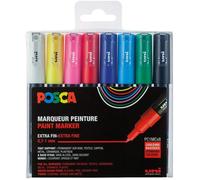 Posca Marqueurs PC1MC – Pointe conique extra-fine 0,7–1 mm – Boîte 8 unités