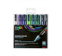 Marqueur à pigment PC-5M, étui de 8, couleurs froides
