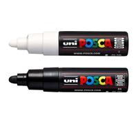Marqueurs - POSCA - PC7M - Conique Large - Noir et Blanc