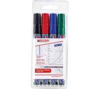 Marqueurs pour tableaux blancs edding 250 rechargeables 1,5-3mm assortis Boîte de 10 pièces