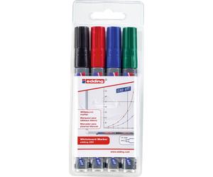 Marqueurs pour tableaux blancs edding 250 rechargeables 1,5-3mm assortis Boîte de 10 pièces