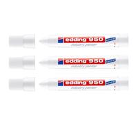 Marqueurs Spécial Industrie 950 Blanc Pointe Ronde Large 10 mm - EDDING - Lot de 3