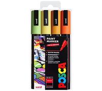 Marqueurs Uni Posca - PC-5 M pour art et peinture - lot de 4 - dans une pochette en plastique - couleurs agrumes