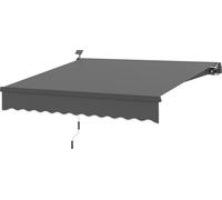 Marquise à pince avec manivelle Marquise à bras articulé solaire protection solaire UV 50+, Marquise de balcon y compris support mural Marquise solaire 300 cm de large pour terrasse balcon véranda, Gr