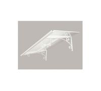 Marquise Auvent De Porte Gamme Rétro. Aluminium Et Polycarbonate Couleur Blanc 120 X 90 Cm