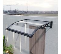 Marquise de Fenêtre d'Évier,Toit Marquise en Polycarbonate Transparente de Terrasse,Toit Abri Protection UV Contre La Pluie et Neige,Auvent de Porte d'Entrée de Jardi/Bureau (60x500cm)