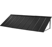 Auvent de Porte d'Entrée en Acier 264x91x61cm Protection Contre Pluie et Neige Noir