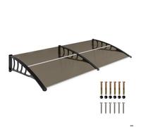 Marquise de porte auvent protection pluie et UV panneau polycarbonate incurvé bord aluminium pour porte d'entrée