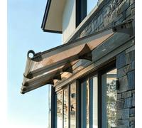Marquise de Porte d’Entrée,Auvent de Porte Aluminium Protection Solaire et Thermique,Anti-UV,Marquise Solaire Abri Banne Protection Contre la Pluie et la Neige,pour Fenêtre (120x530cm)