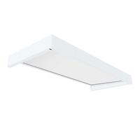 Marquise de porte en aluminium blanc et polycarbonate Sophia 215 x 95 cm