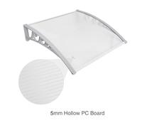 Marquise de porte/fenêtre SUPFINE - Blanc - 60cm x 100cm - Protection contre la pluie et le soleil