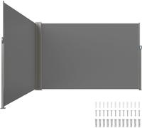 Marquise latérale VEVOR 200 x 600 cm Marquise à parois latérales en tissu polyester 180 g/m² avec revêtementPolyuréthaneMarquise poignée rétractable avec mécanisme à ressort Protection contre les rega