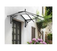 Canopia by Palram - Marquise de porte Iris - 125 x 174,9 cm - Transparente, noire - 2,2 m²