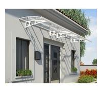 Palram Auvent de porte Bordeaux 4,47 m Marquise transparente 139x447 cm Blanc
