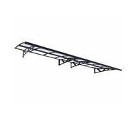 Palram - Marquise transparente Amsterdam 447 x 139 cm 705459 Gris