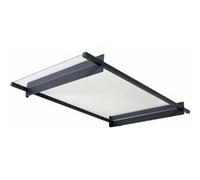 Marquise transparente 93.5x150cm gris foncé Palram 706192 Gris G