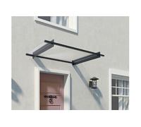 Palram Canopia Auvent de porte Nancy transparent 150,5 x 94 cm Gris anthracite