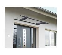 Palram Canopia - Auvent de porte Nancy 2050 - 2,05 m transparent anthracite