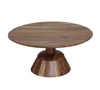 Marrakech Table basse ronde 76 cm en bois de manguier massif | Grande table de salon au style bohème & Skandi moderne | Table basse Adisa en bois | Table design pour salon et salon