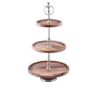 Marrakesch Orient & Mediterran Interior Présentoir à cupcakes à 3 étages en bois Amalie rond de 50 cm - Décoration de table