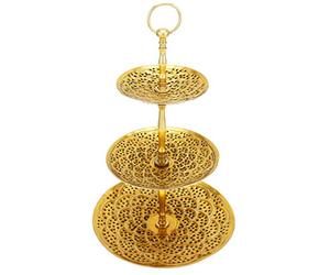 Marrakesch Présentoir à cupcakes oriental Aghdas Gold - 50 x 30 cm