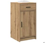 Marron Buffet de rangement - SOLOMOON - Commode salon - chêne artisanal 40x40.5x75 cm - Bois d'ingénierie FR7729
