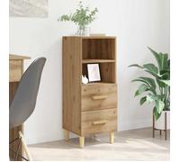 Marron Buffet de rangement - Vitrine bahut - armoire console Pour cuisine, chêne artisanal 34 x 34,5 x 90cm - Bois d'ingénierie