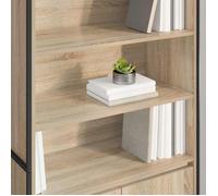 Marron Commode Salon, CHIC Armoires Hautes 2 pcs, Enfilade rangement, Sonoma 79x36x200 cm Bois d'ingénierie N10216