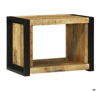 Marron Cube Mural Marron 55 x 35 x 40 cm Bois de manguier massif LL2