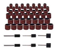 Marron Manchon de Ponçage Cylindrique en Toile Émeri 51 Pièces | Polissage, Ajustement Serré et Compatibilité Large, Usage Bricolage et Finition sur Matériaux Durs