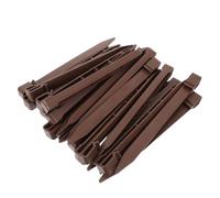 Marron Piquets de Bordure de Jardin 25 Pièces Plastique | Aménagement Paysager, Bordures de Gravier et Paillage, Pose Rapide, Séparation Nette des Zones Vertes