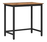 Marron Table de travail - table Bois ancien 100x50x76 5 cm Bois d'ingénierie et acier m8107