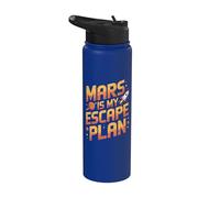 Mars est mon plan d'évasion Funny Mars Planet Stainless Steel Insulated Water Bottle