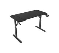 Mars Gaming MGD-ERGO120 Noir : Bureau Gaming 120x60cm Réglable 3 Hauteurs, Plateau Fibre Carbone, Structure Acier, Tapis XXL 80x55cm, Porte-Casque, Passe-Câbles, Charge Max 100kg