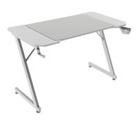 Mars Gaming MGD-X120 Table Ergonomique XXL Tapis Casque et Porte-Boisson 120x60cm Blanc