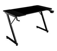 Mars Gaming MGD-x120 Table Ergonomique XXL Tapis Casque et Porte-Boisson 120x60cm Noir