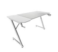 Mars Gaming MGD-X140 Table Ergonomique XXL Tapis Casque et Porte-Boisson 140x60cm Blanc