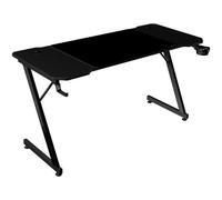 Mars Gaming MGD-X140 Table Ergonomique XXL Tapis Casque et Porte-gobelet 140x60cm Noir