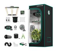 MARS HYDRO FC-E1500 Lampe LED de Culture + Tente de Culture 80x80cm Kit Complet + Ventilateur 4"" - Kit de Culture Intérieure pour