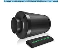 Mars Hydro Filtre à air en ligne rechargeable de 4 pouces pour contrôle des odeurs pour tente de culture