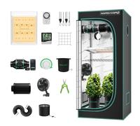 MARS HYDRO Grow Tent Kit Complete TS600 Dimmable Full Specturm Grow Tent Complete System Growing Tent Kit 1680D Indoor Grow Kit with Upgraded 4" Inline Fan Filter Kit