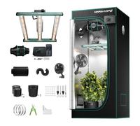 MARS HYDRO Kit Complet de Tente de Culture FC1500 Samsung 301H Evo LED Grow Light Lamp Full Spectrum， Dimmable， with 80X80X160cm Growtent with 4inch Ventilation Set with Digital Controller
