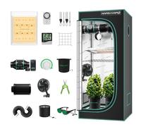Mars Hydro Kit Culture Indoor TS600 Lampes De Croissance，1680d 60x60x140cm Tente De Culture ，Chambre De Culture Kit Complet ，Spectre Complet UV IR avec Kit De Filtre pour Ventilateur en Ligne 4‘’