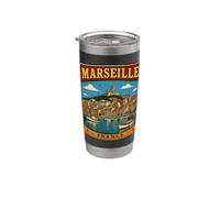 Marseille France Souvenir Marseille cadeau vacances famille Gobelet isotherme en acier inoxydable double paroi