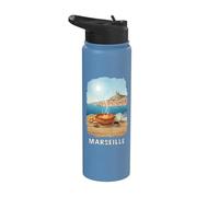 Marseille souvenir, ville de Marseille, Francia Stainless Steel Insulated Water Bottle