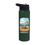 Marseille souvenir, ville de Marseille, Francia Stainless Steel Insulated Water Bottle